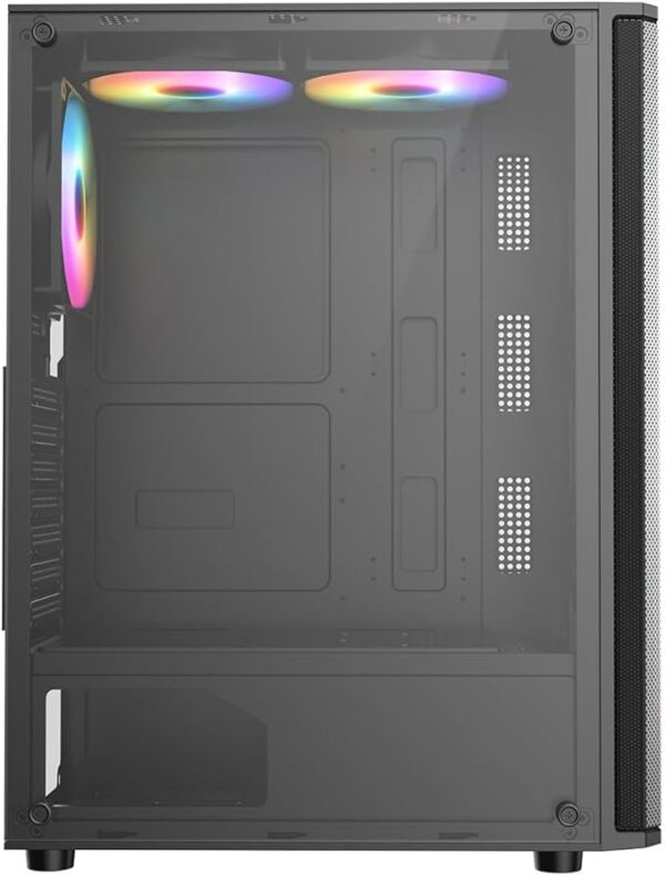 ASC Ryzen Gaming PC - AMD Ryzen 5 4500, Radeon RX580 8GB Graphics Card, 16GB RAM, 256GB SSD, 1TB HDD, 500W 80+ PSU, Wi-Fi, Windows 11, Black 6 Fan RGB Gaming Case - Image 2