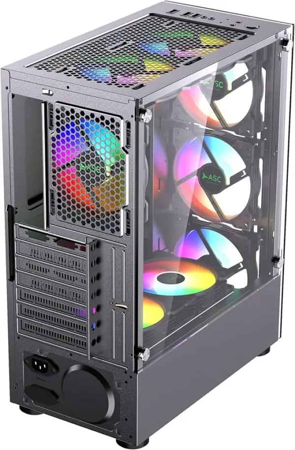 ASC Intel Core i7 Gaming Tower • GT730 2GB Graphics Card • 8GB RAM • 512GB SSD+500GB HDD • 500W 80+ PSU • Black 6 Fan RGB Gaming Case • WIFI • Windows 11 - Image 4