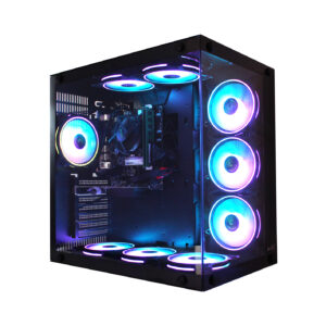 ASC Intel Core i7 Gaming Tower • GT730 2GB Graphics Card • 8GB RAM • 512GB SSD+500GB HDD • 500W 80+ PSU • Black 9 Fan RGB Gaming Case • WIFI • Windows 11