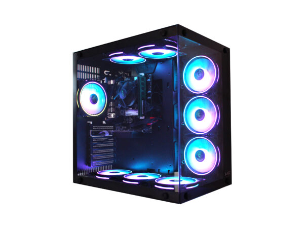 ASC Intel Core i7 Gaming Tower • GT730 2GB Graphics Card • 8GB RAM • 512GB SSD+500GB HDD • 500W 80+ PSU • Black 9 Fan RGB Gaming Case • WIFI • Windows 11