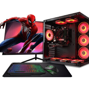 ASC Intel Core i7 Gaming Tower • GT730 2GB Graphics Card • 16GB RAM • 512GB SSD+1TB HDD • 500W 80+ PSU • Black 9 Fan RGB Gaming Case • WIFI • Windows 11 • 22" Monitor Bundle