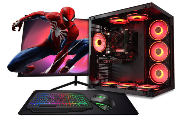 ASC Intel Core i7 Gaming Tower • GT730 2GB Graphics Card • 16GB RAM • 512GB SSD+1TB HDD • 500W 80+ PSU • Black 9 Fan RGB Gaming Case • WIFI • Windows 11 • 22" Monitor Bundle