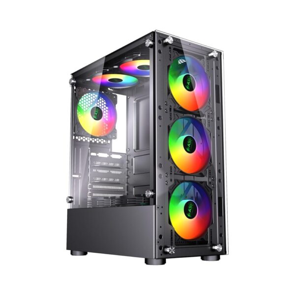 ASC Intel Core i7 Gaming Tower • GT730 2GB Graphics Card • 8GB RAM • 512GB SSD+500GB HDD • 500W 80+ PSU • Black 6 Fan RGB Gaming Case • WIFI • Windows 11